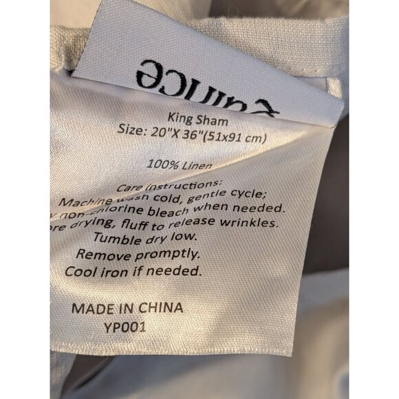 Quince European 100% Linen Duvet Cover 3PC Set Light Grey King/Cal King -NEW - Picture 6 of 8